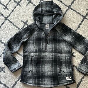 The North Face Womens S Printed Crescent Fleece Pullover Hoodie.